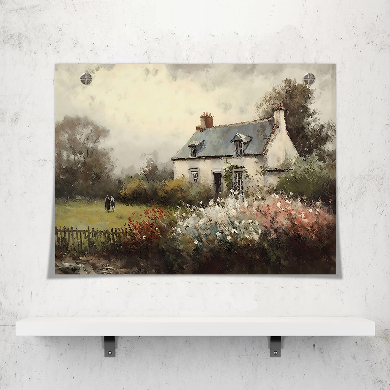 Amazon.com: Huabsad Vintage Landscape Flower Portrait Oil